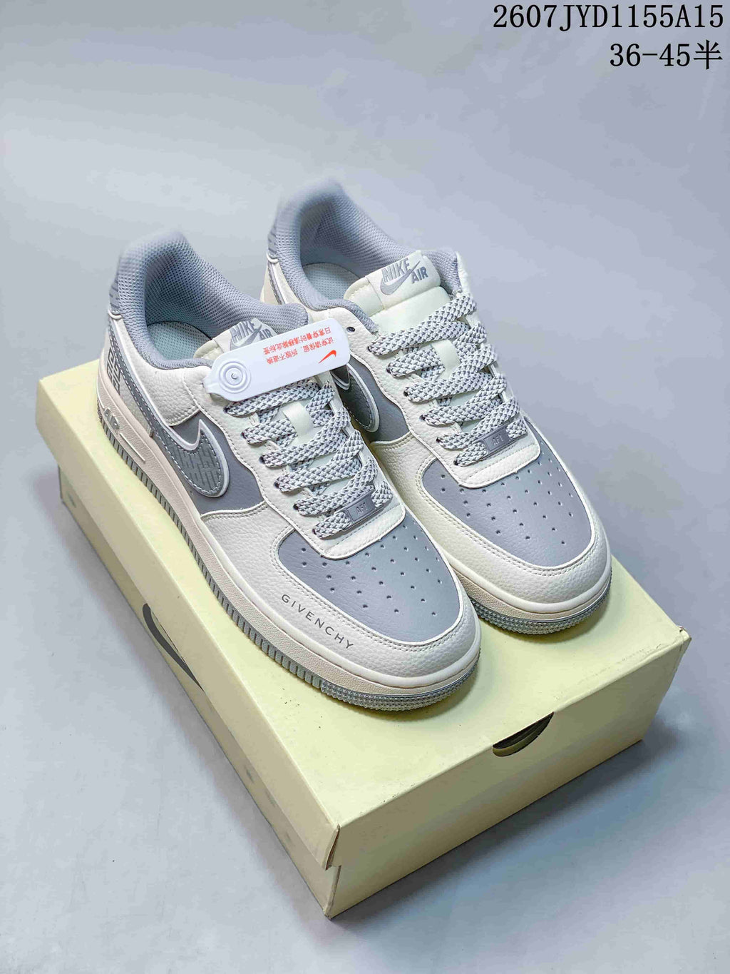 Nike Air Force 1 Low Sneakers in Gray Blue 2607JYD1155A15 - product image from the listing.