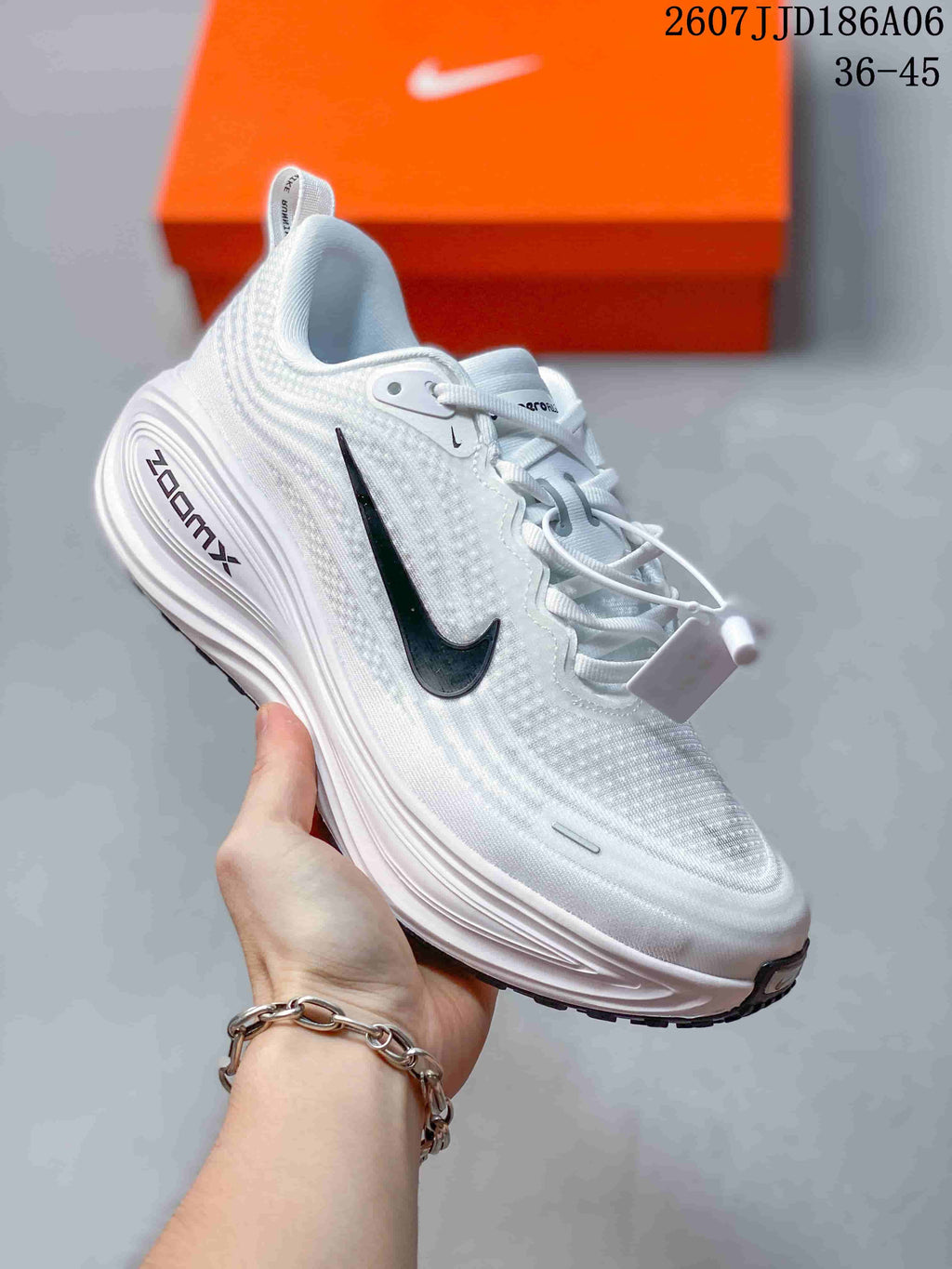 Nike Vomero 18 GTX Running Shoes in White Black - product image from the listing.