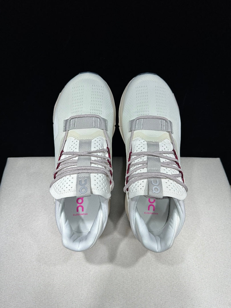 Ivory and Pink On Cloudnova 2 Sneakers - product image from the listing.
