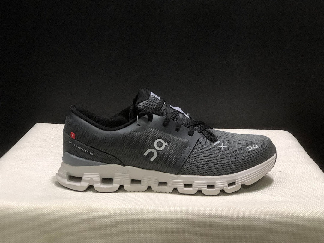 Black and Dark Grey On Cloud X 4 Sneakers - product image from the listing.