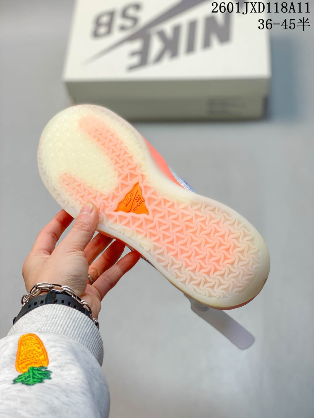 Nike SB PS8 Sneakers in White Blue Orange FV8493-20 - product image from the listing.