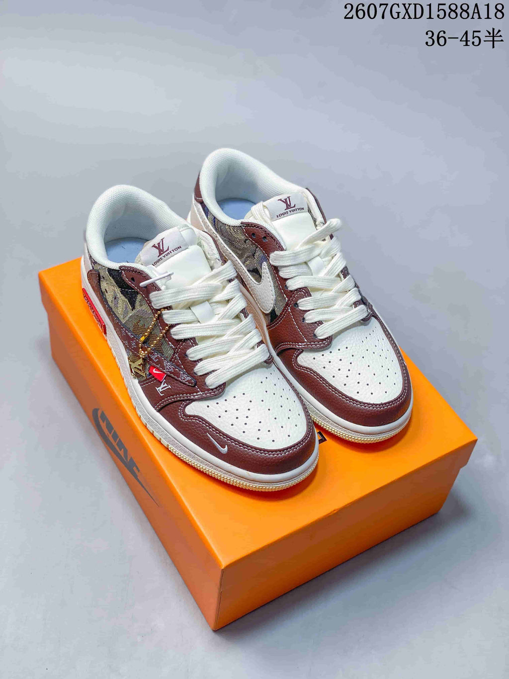 Nike Air Jordan 1 Low OG SP Sneakers Military in Blue and Brown - product image from the listing.