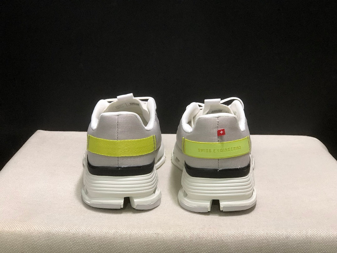 On Cloudnova Form 2 Sneakers, Grey and Fluorescent in Green - product image from the listing.