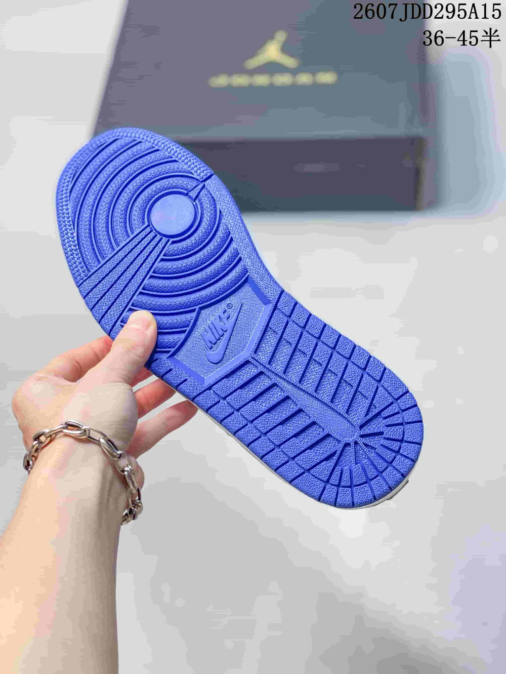 Air Jordan 1 Low Sneakers Black Blue 2607JDD295A15 - product image from the listing.