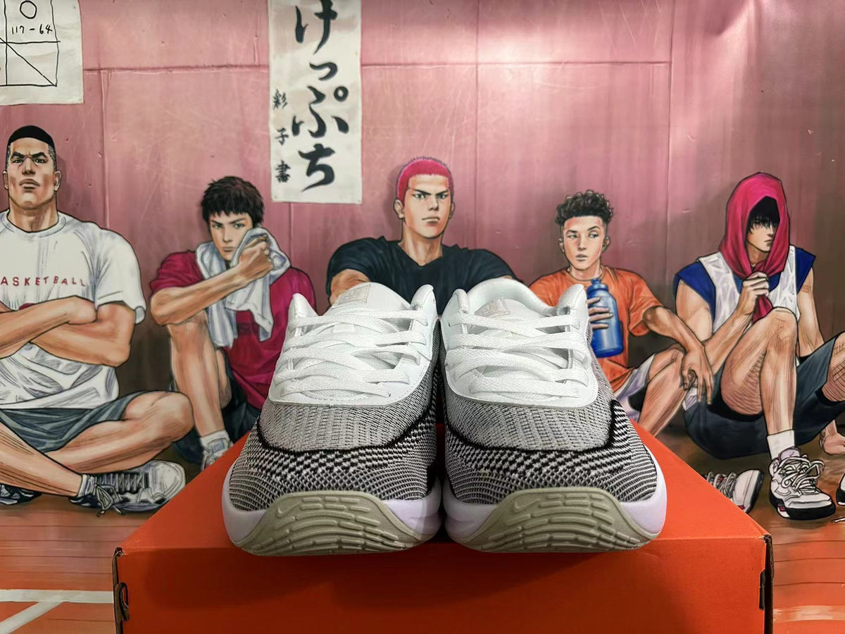 Nike Basketball Sneakers in White Grey Black - product image from the listing.