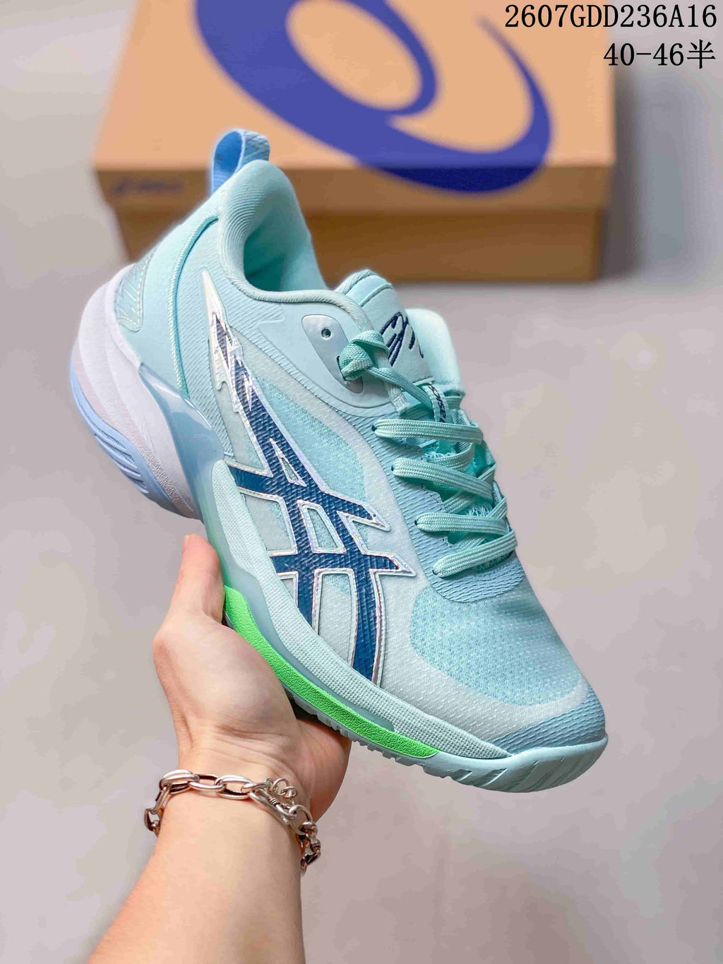 ASICS SWIFTACE YUKI Basketball Sneakers in Light Blue - product image from the listing.