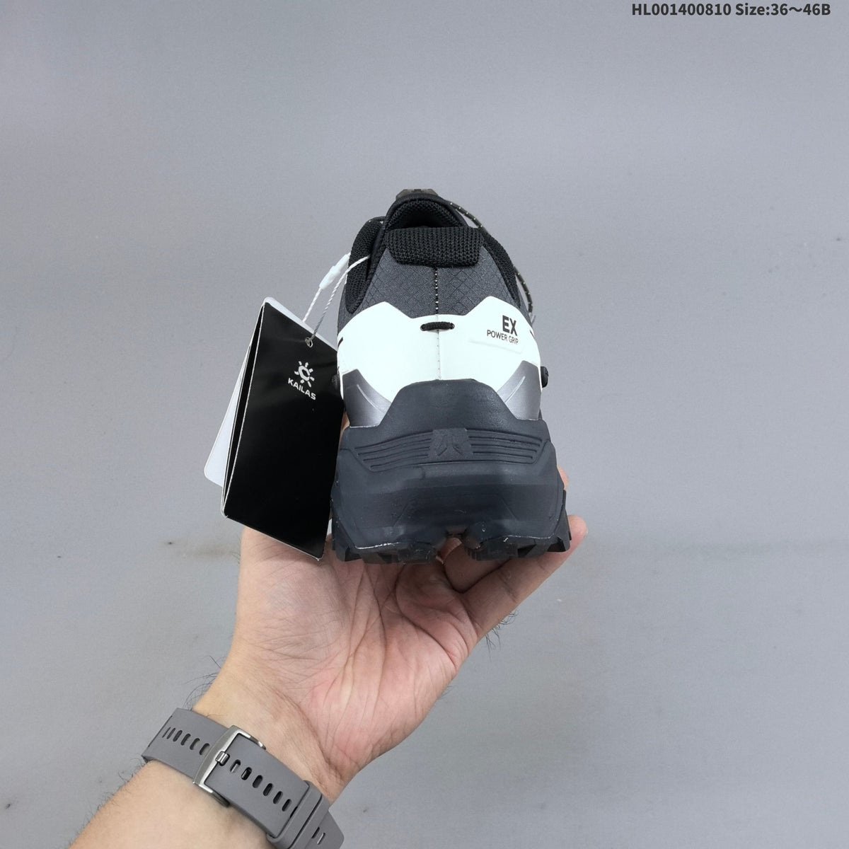 Kailas FUGA EX3 Trail Running Shoes, in Gray and White - product image from the listing.