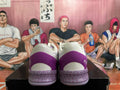 Nike Basketball Shoes in White Purple Red - product image from the listing.