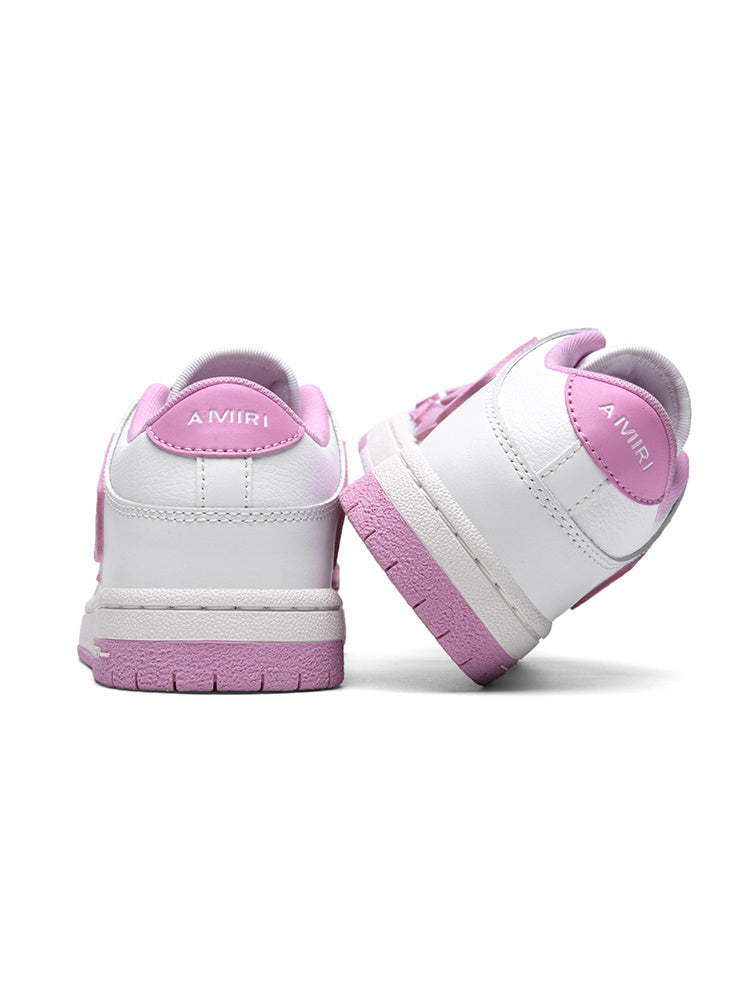 White and Pink AMIRI Low-Top Sneakers - product image from the listing.