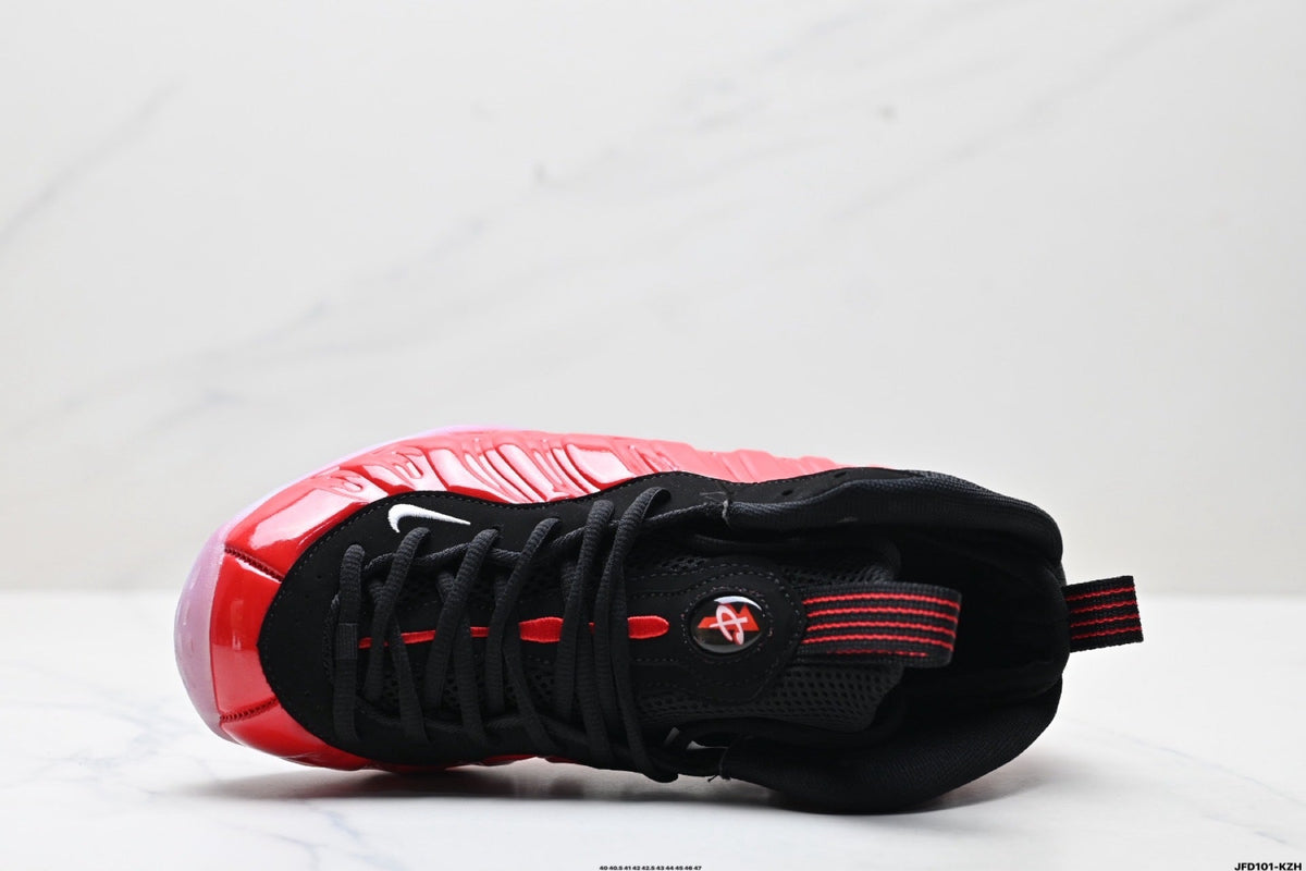 Nike Air Foamposite Penny High-Top Sneakers in Red Black - product image from the listing.