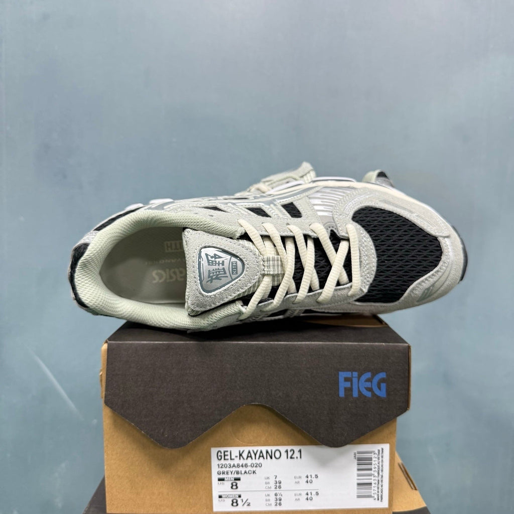 ASICS GEL-KAYANO 12.1 Sneakers in Grey Black 1203A846-020 - product image from the listing.