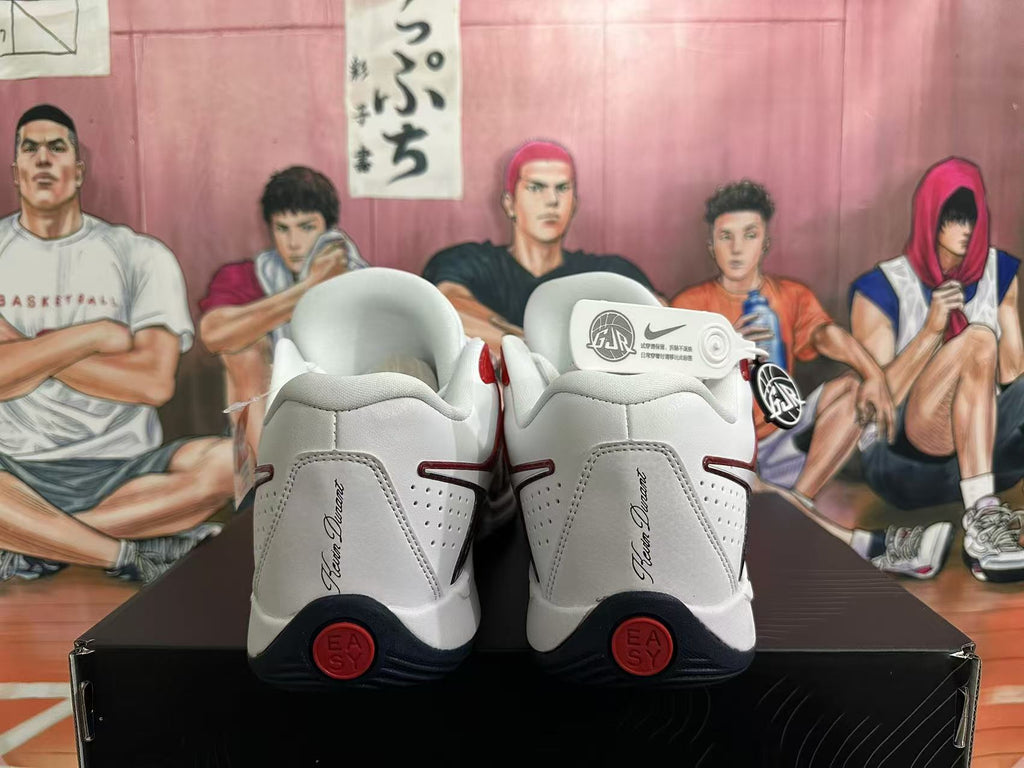 Nike KD 17 USA Basketball Shoes in White Red Black - product image from the listing.