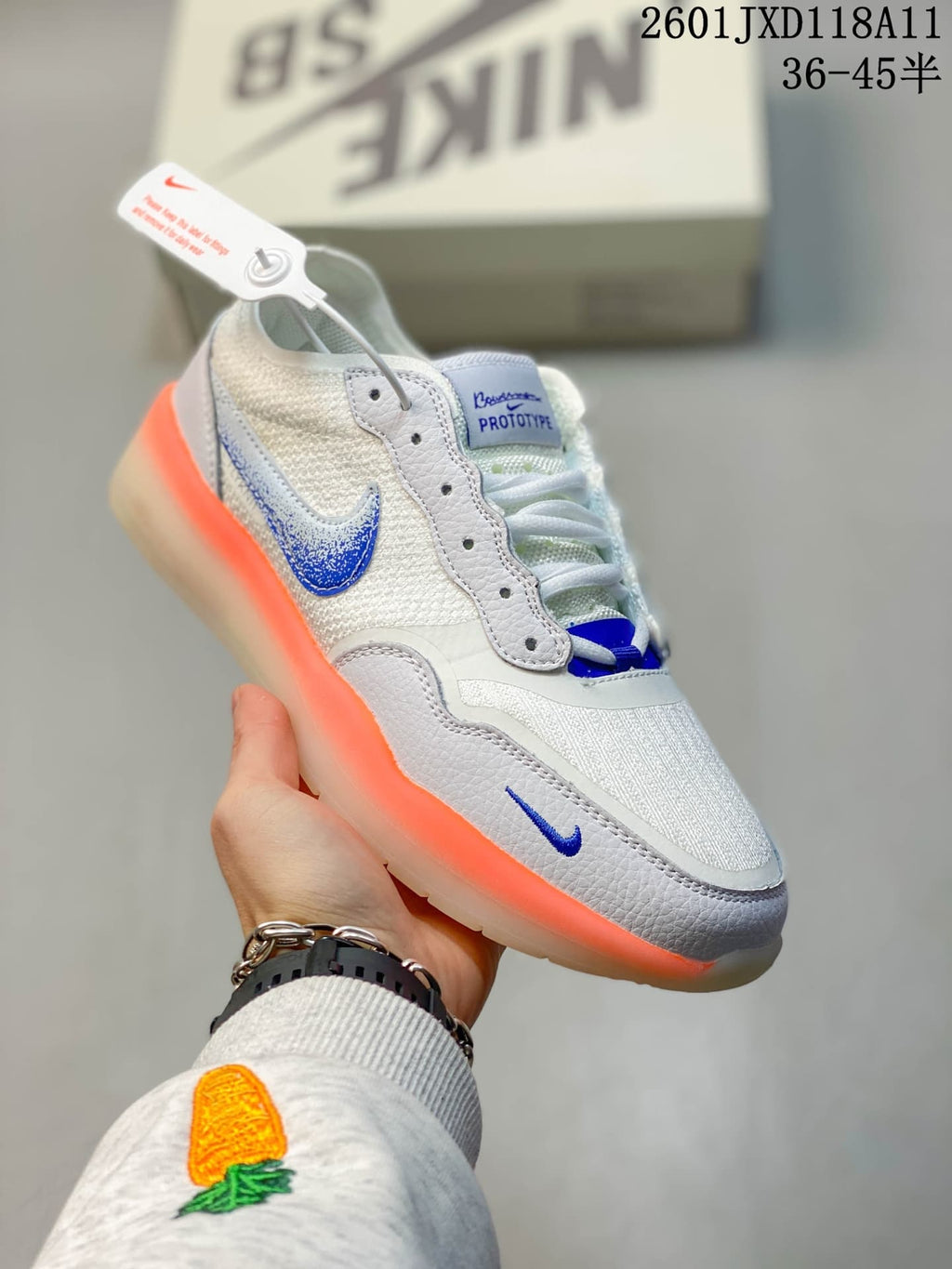 Nike SB PS8 Sneakers in White Blue Orange FV8493-20 - product image from the listing.