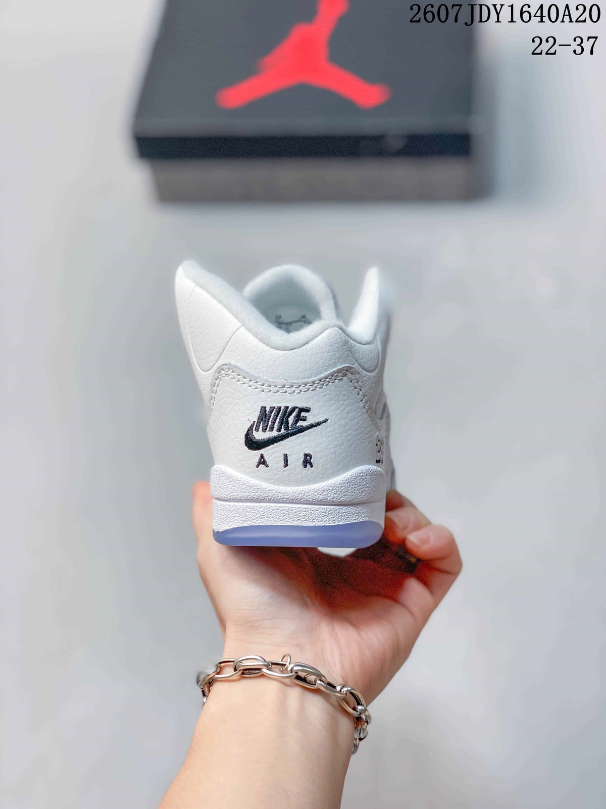 Air Jordan 5 Retro Kids' Sneakers White - product image from the listing.