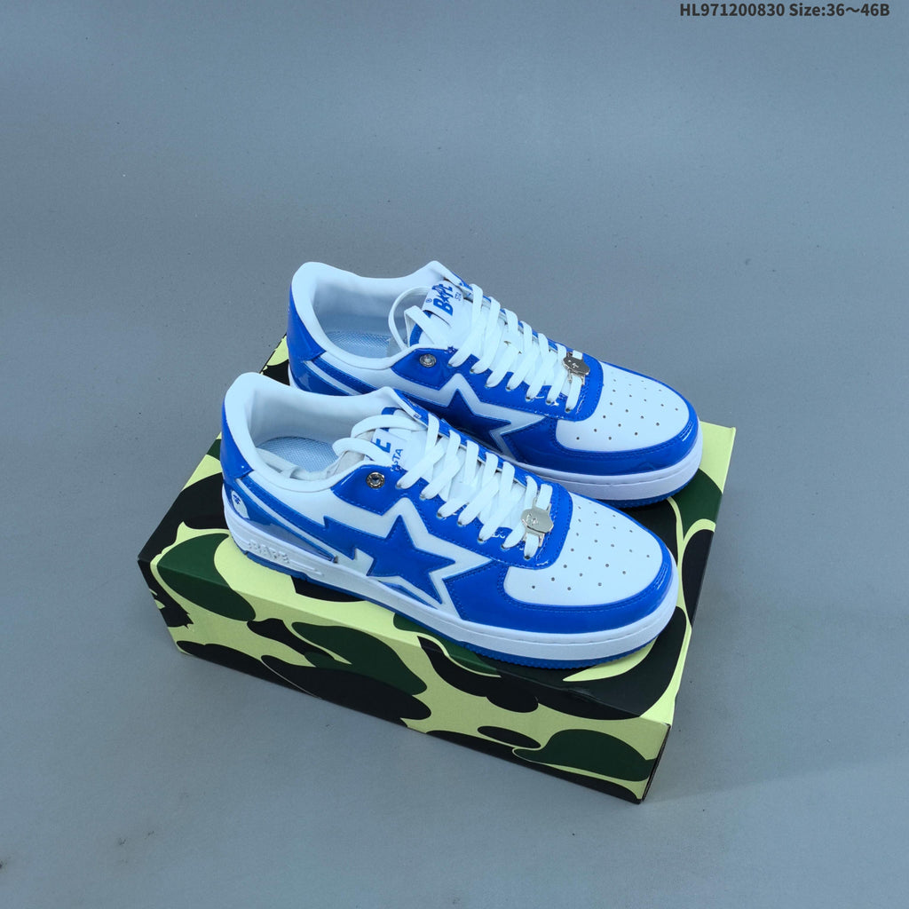 BAPE SK8 STA Low-Top Sneakers in Blue or in Green - product image from the listing.