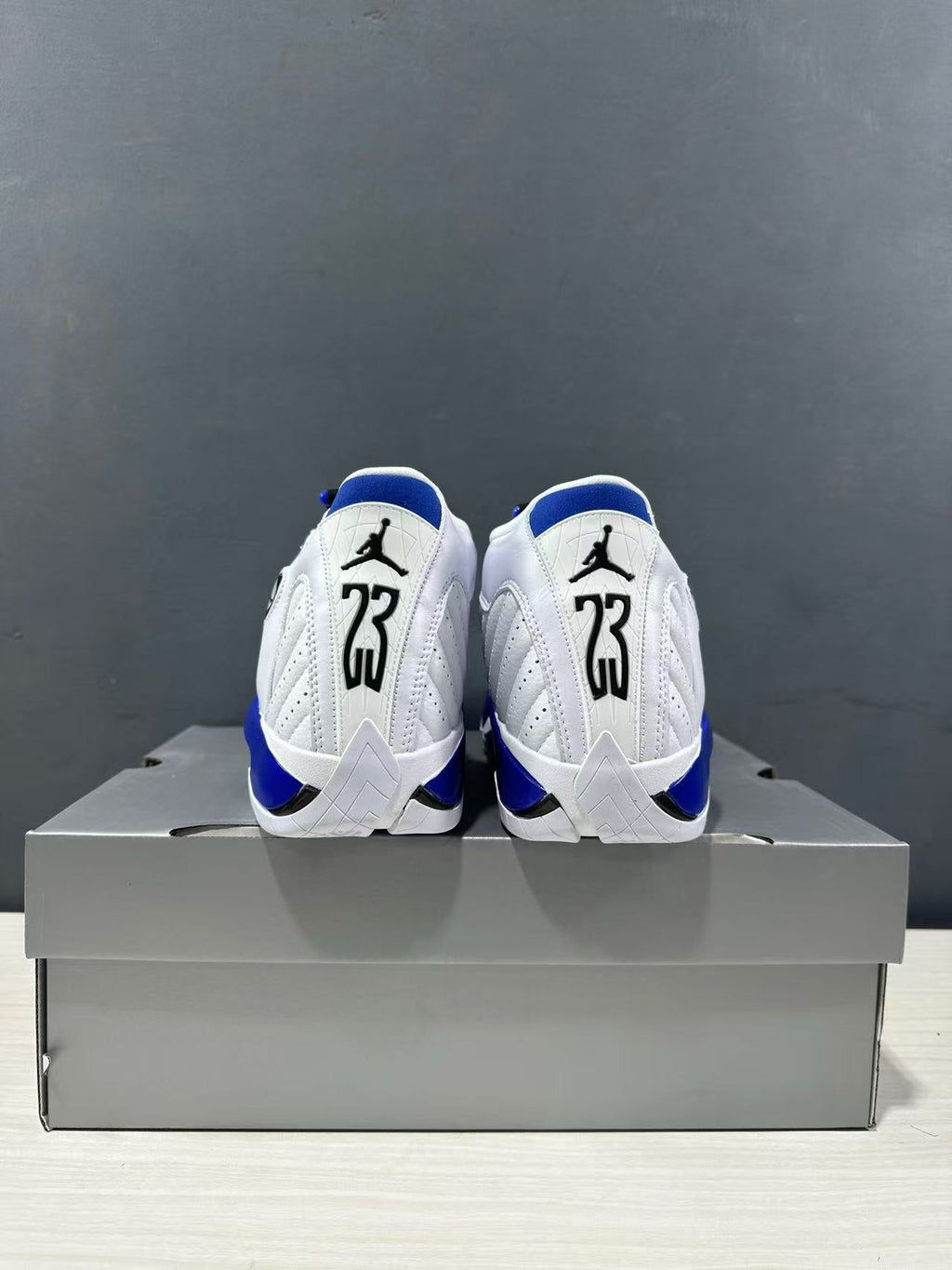 Air Jordan 14 Hyper Royal White Blue 487471-104 - product image from the listing.