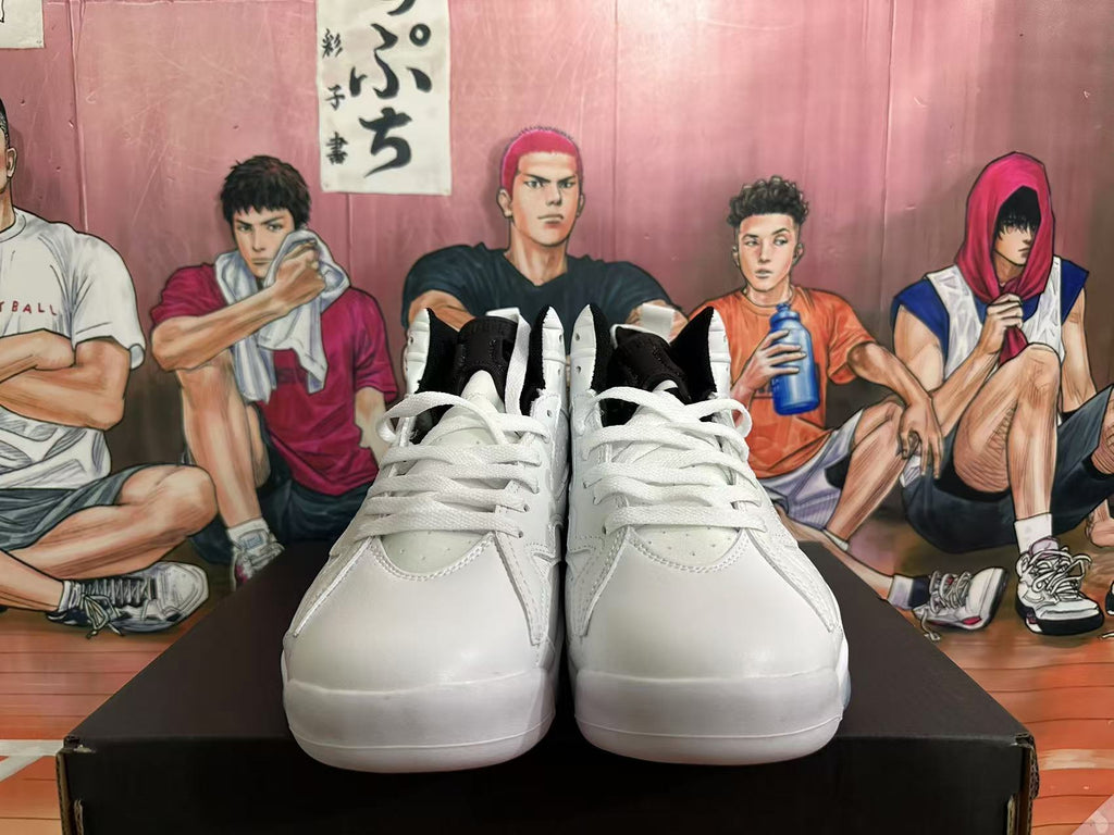 Jordan 6 Retro High-Top Sneakers in White and Black - product image from the listing.
