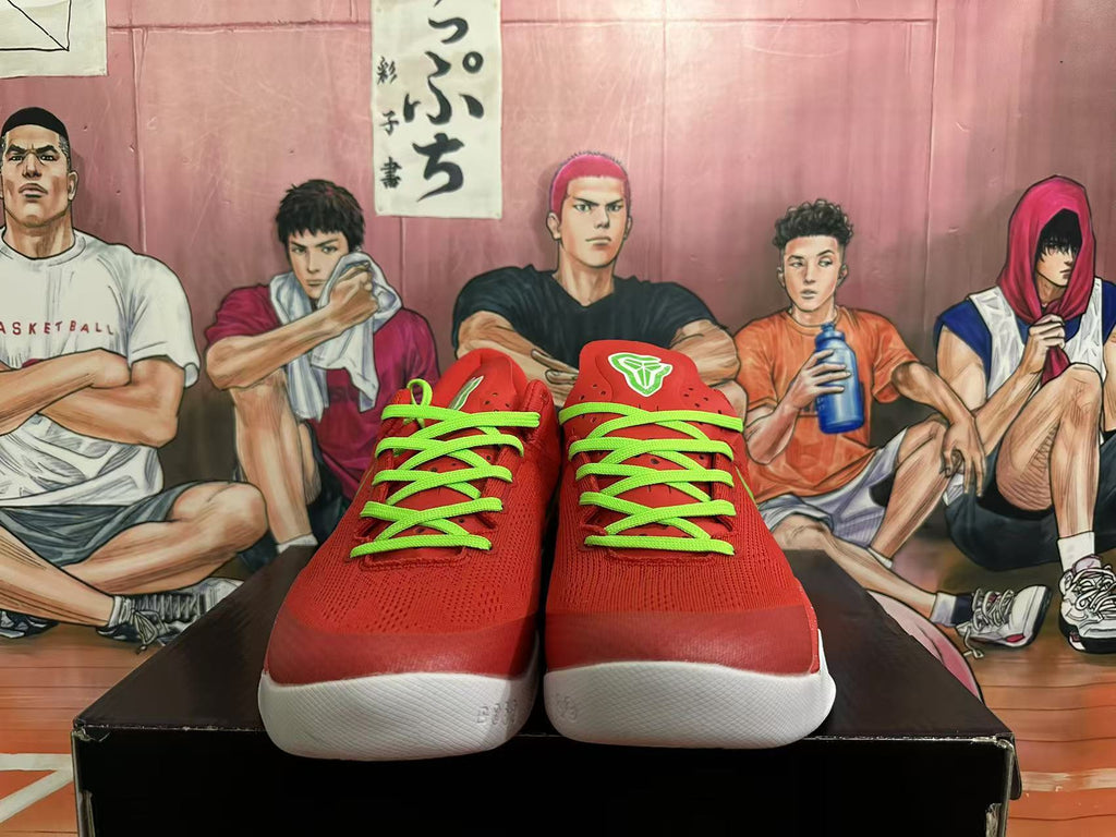 Nike Kobe Basketball Shoes in Red Green - product image from the listing.