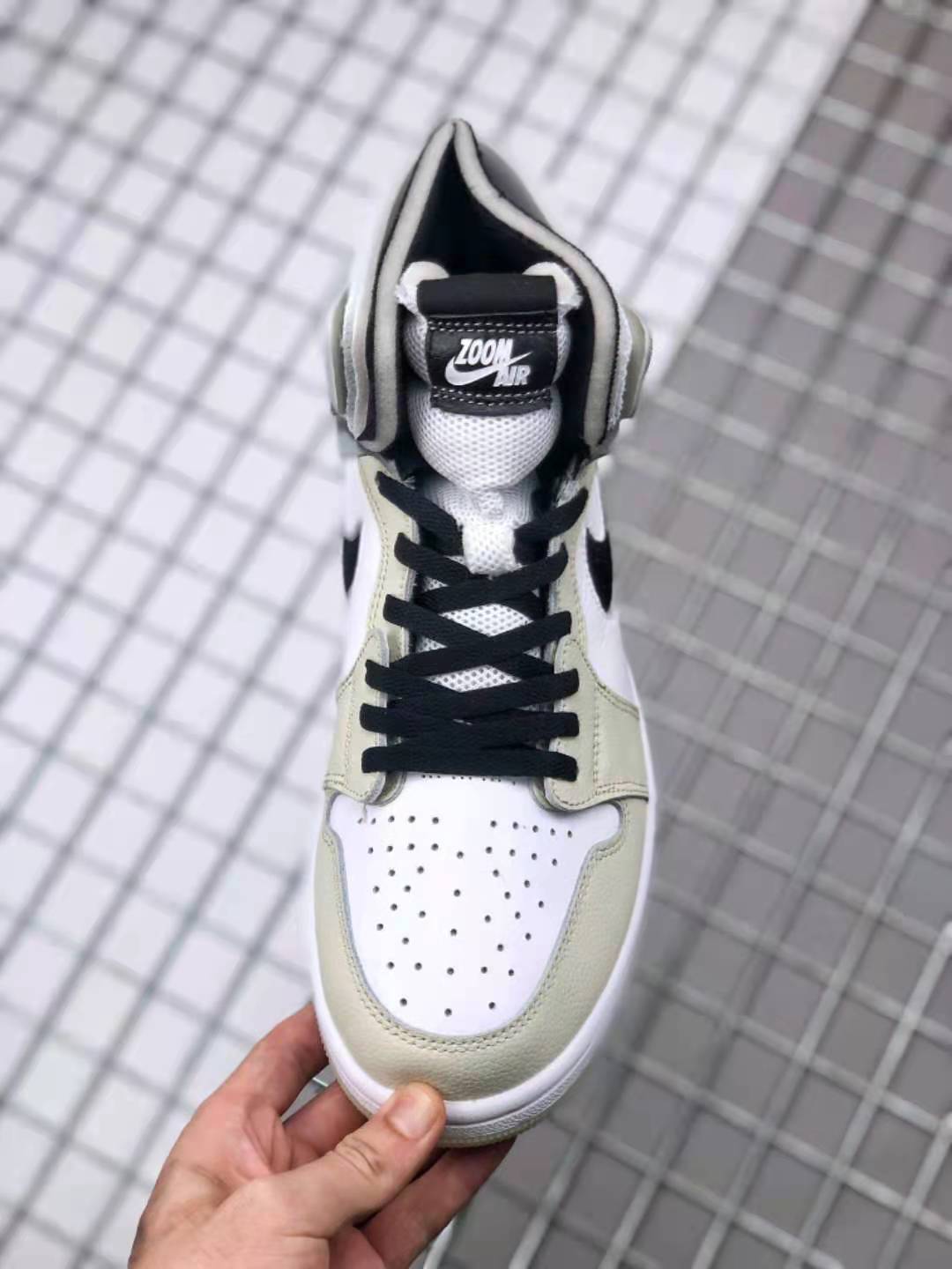 Air Jordan 1 Zoom Comfort Gray White Black CT0979-002 - product image from the listing.