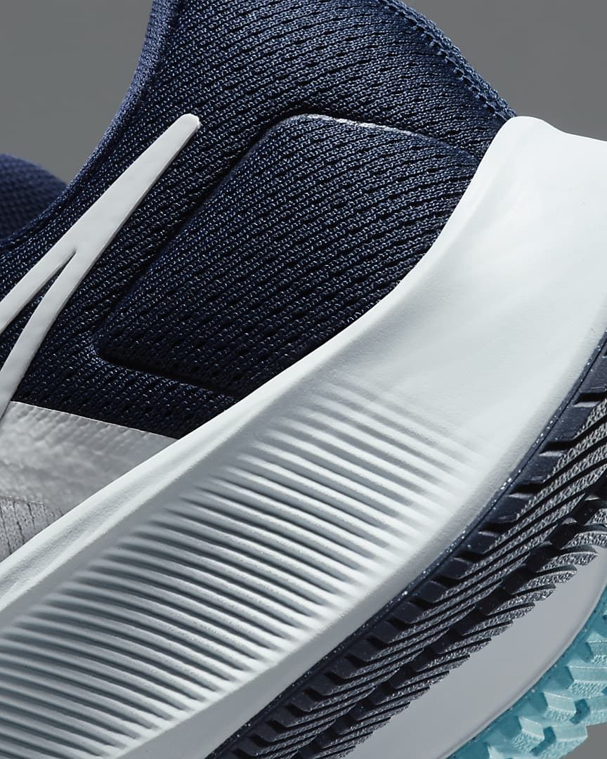Nike Air Zoom Pegasus 38 Running Shoes in White Navy CW7356-101 - product image from the listing.