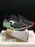 On Cloudmonster 2 Running Shoes, in Black and Mint Green - product image from the listing.