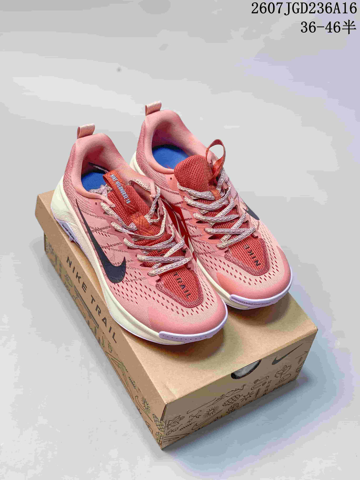 Nike ReactX Wildhorse 10 Trail Shoes in Pink - product image from the listing.