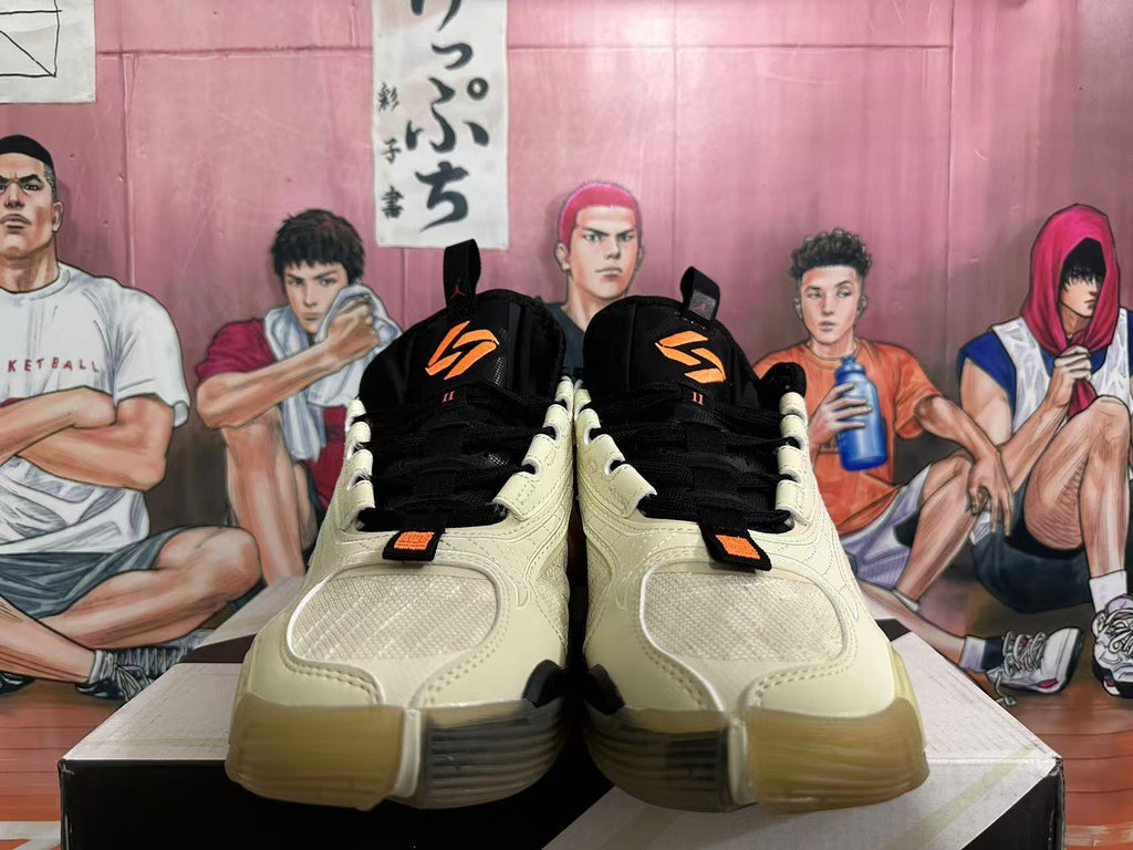 Jordan Luka 2 Basketball Shoes in Beige Black Orange - product image from the listing.