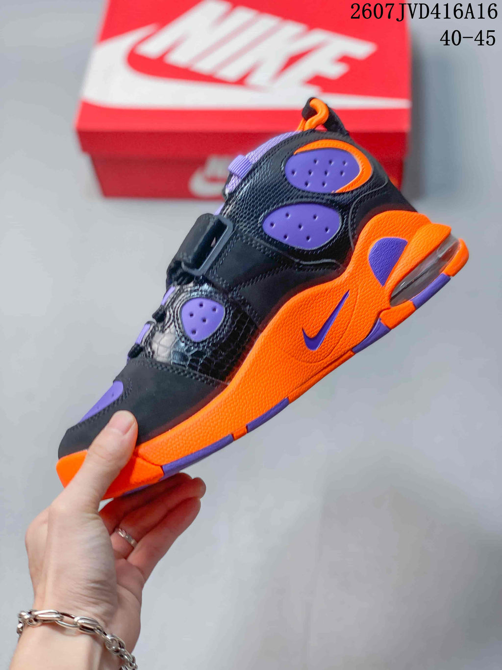 Nike Air Basketball Sneakers in Black Purple Orange 2607JVD416A16 - product image from the listing.