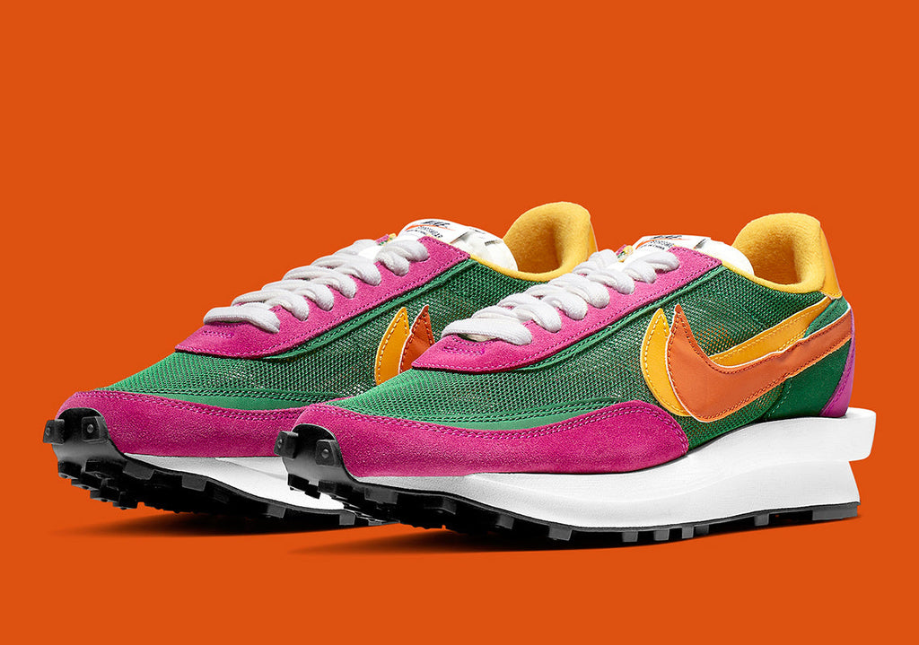 Nike LDV Waffle Sacai BV0073-301 Sneakers in Green Pink - product image from the listing.