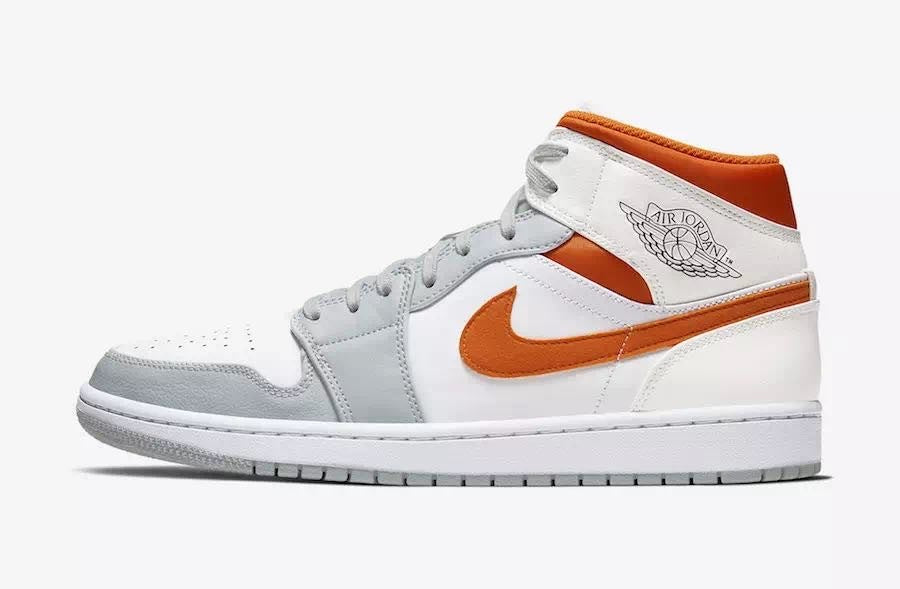 Jordan 1 High Sneakers in White Orange CW7591-100 - product image from the listing.