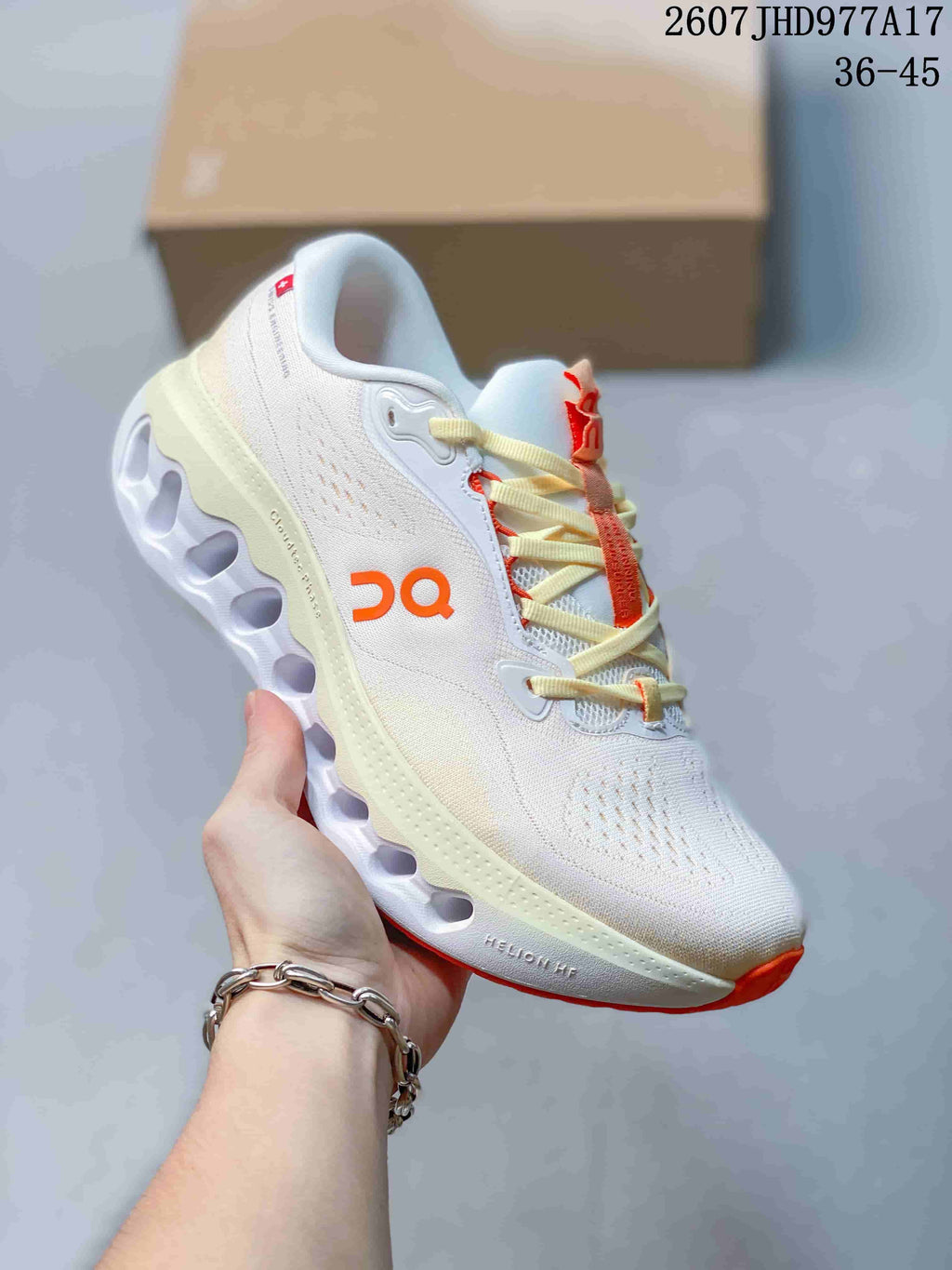 On Cloudtilt Sneakers in White Orange - product image from the listing.