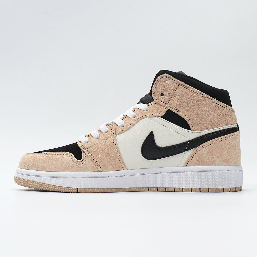 Jordan 1 Low BQ6472-800 Sneakers in Tan and Black - product image from the listing.