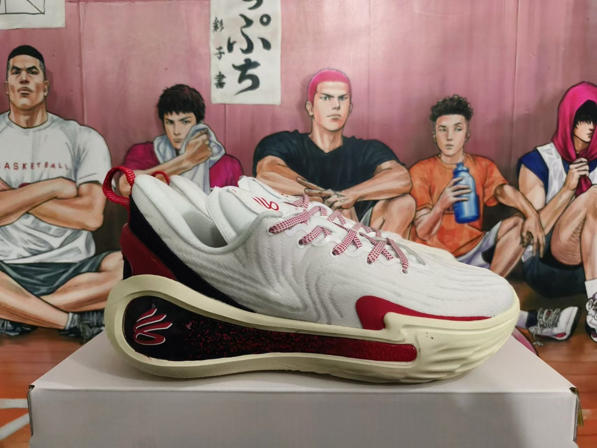 ANTA Kai 1 Basketball Shoes in White Red - product image from the listing.
