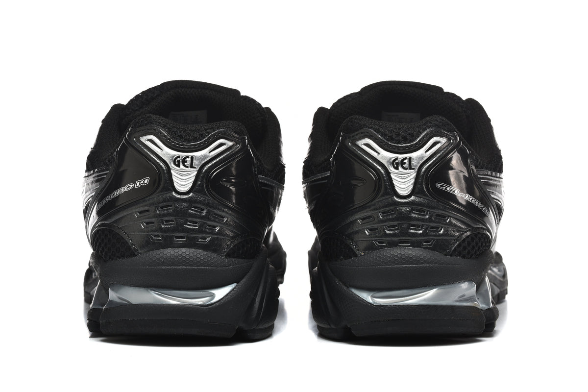 ASICS Gel-Kayano 14 Sneakers in Black and Silver - product image from the listing.