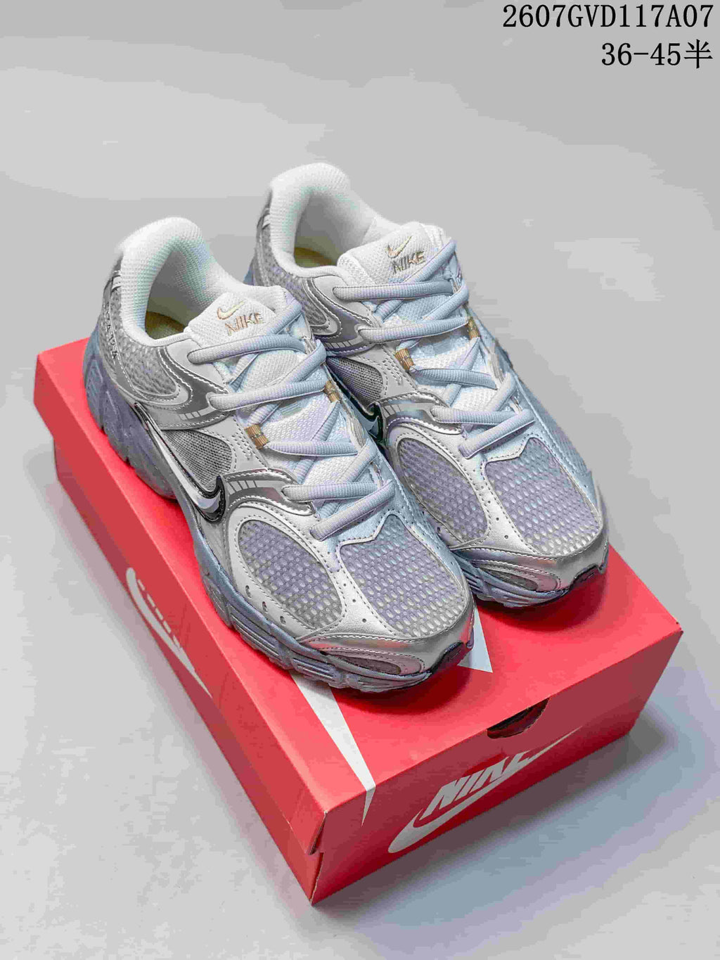 Nike V5 RNR Running Sneakers in Silver Gray 2607GVD117A07 - product image from the listing.