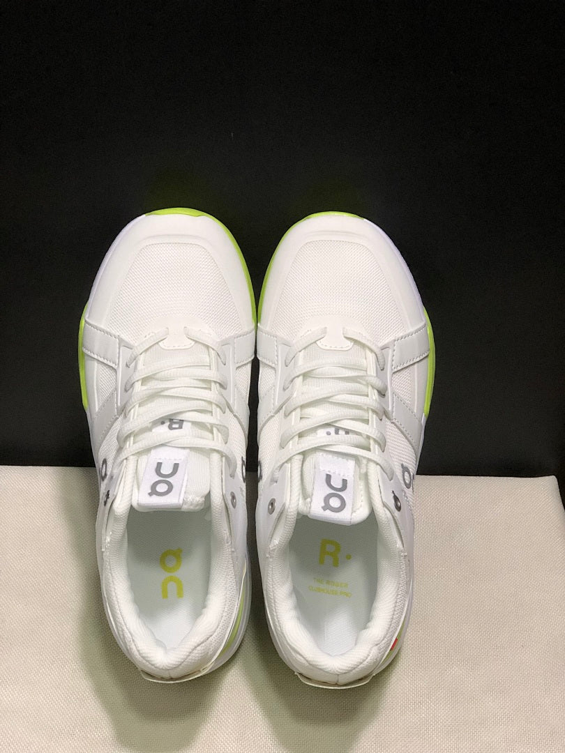 On The Roger Clubhouse Pro Sneakers White Neon in Yellow - product image from the listing.