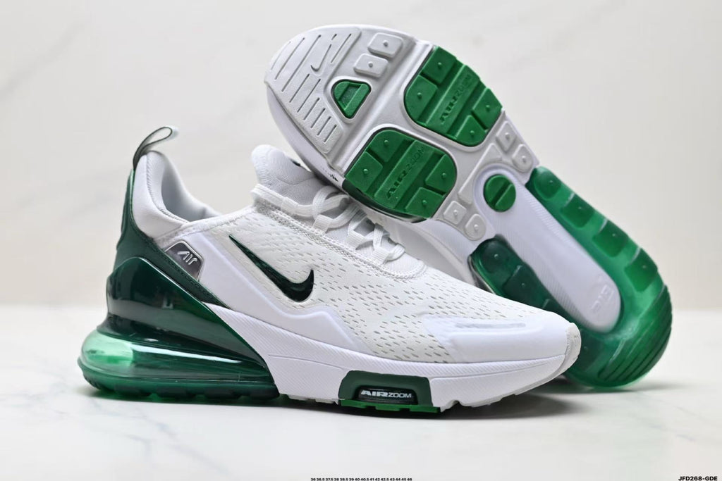 Nike Air Max Scorpion Sneakers in White and Green JFD28-GDE - product image from the listing.