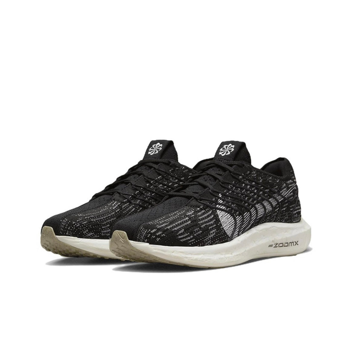 Nike Pegasus Turbo Next Nature Running Shoes in Black White - product image from the listing.