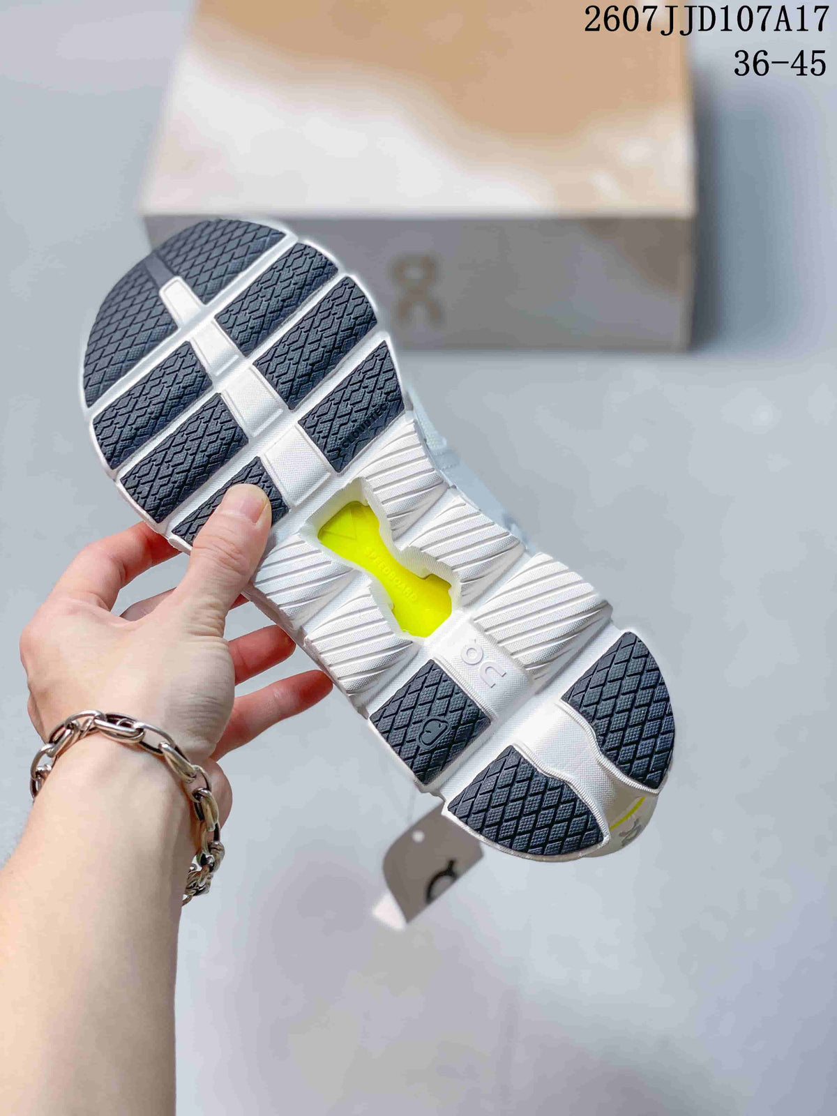 On Running Cloud X 4 AD Sneakers in White Lime 2607JJD107A17 - product image from the listing.
