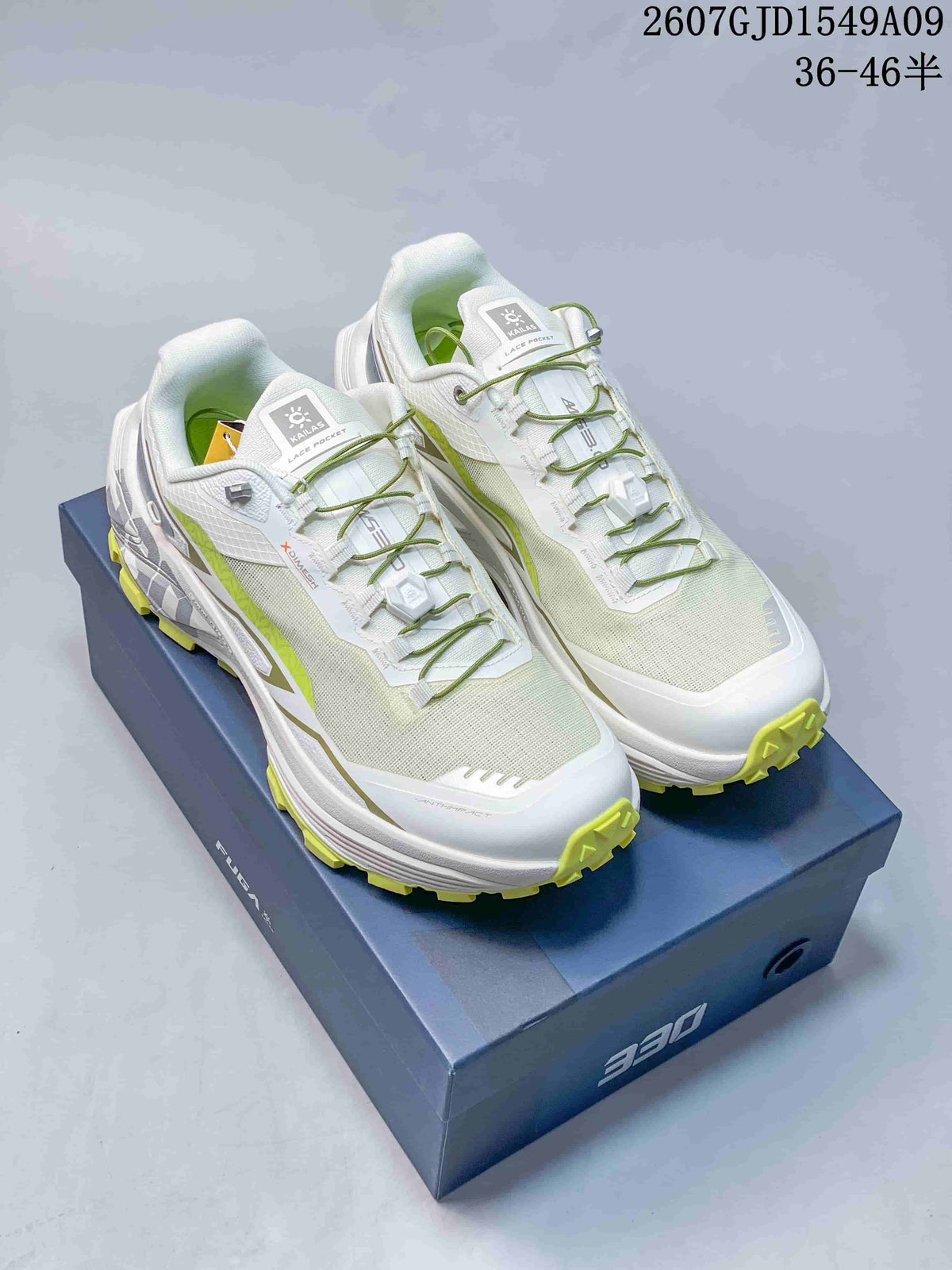 Kailas Fuga Ex 330 Trail Running Shoes in White Lime - product image from the listing.