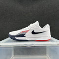 Nike White, Low-Top Sneakers in Navy and Red - product image from the listing.