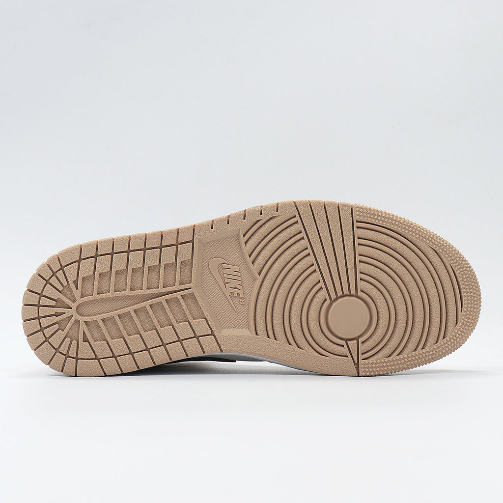 Jordan 1 Low BQ6472-800 Sneakers in Tan and Black - product image from the listing.