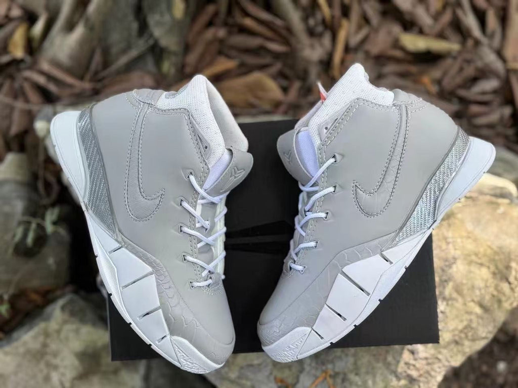 Grey Nike Kobe 1 FTB Basketball Shoes - product image from the listing.