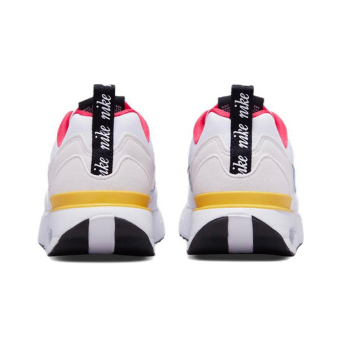 Nike Air Max Dawn Sneakers in White Pink Yellow DQ7772-100 - product image from the listing.