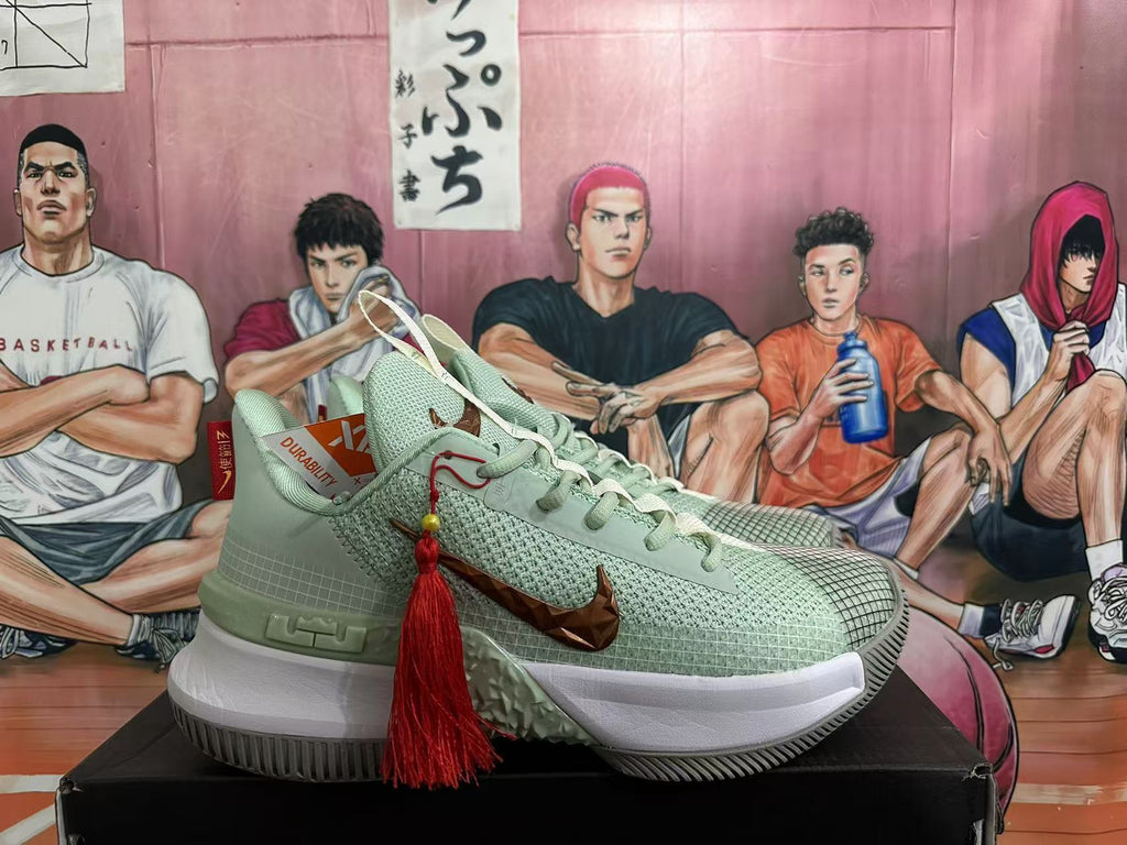 Nike Basketball Sneakers in Jade Green - product image from the listing.