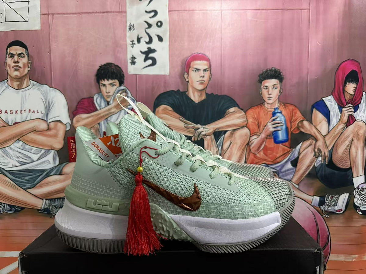 Nike Basketball Sneakers in Jade Green - product image from the listing.