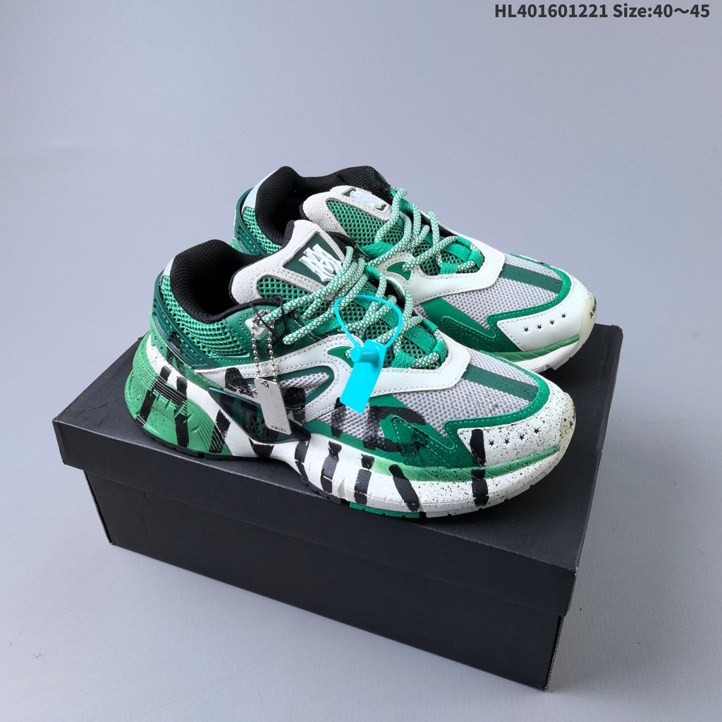 AMIRI MA Runner Low-Cut Sneakers, Green, HL401601221 - product image from the listing.
