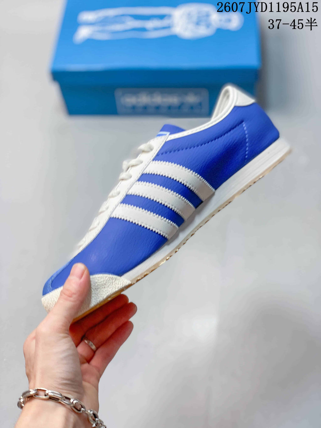 adidas C.P. Company Italia SPZL Sneakers in Blue Leather - product image from the listing.