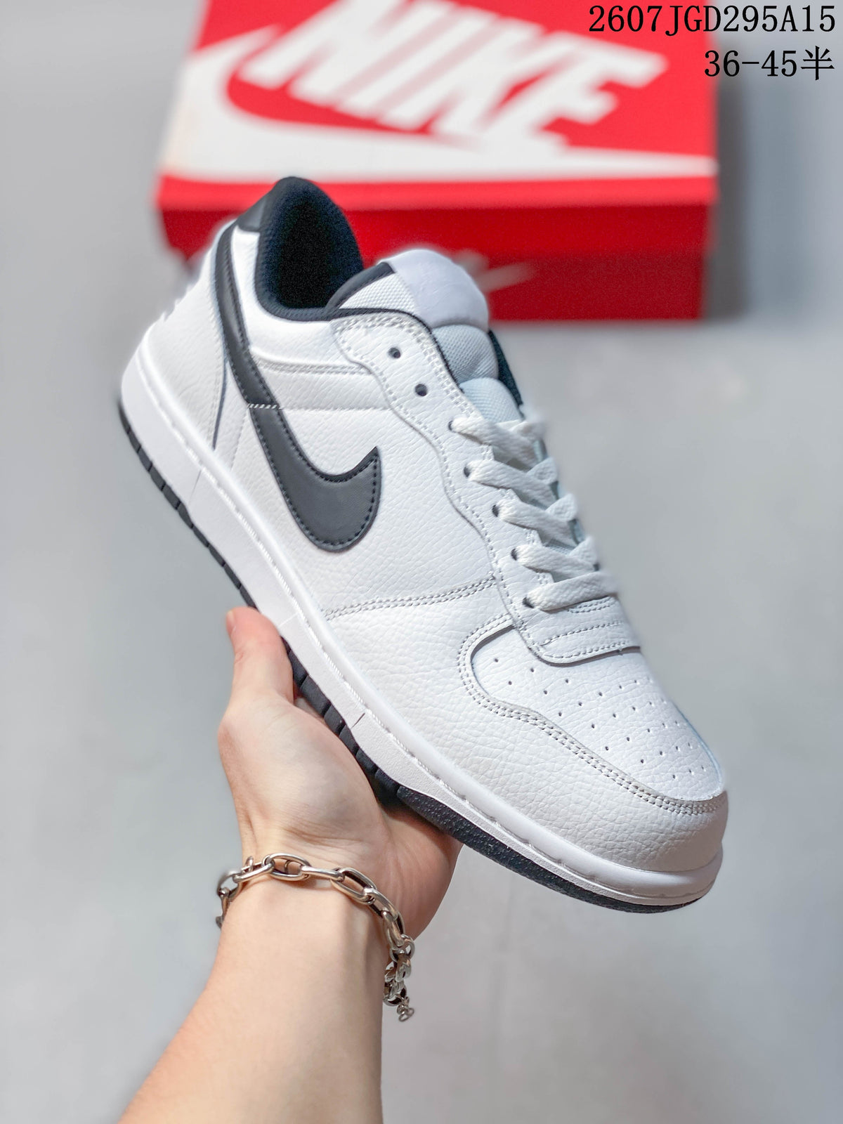 Nike SB Dunk Low Pro Sneakers in White Black 2607JGD295A15 - product image from the listing.