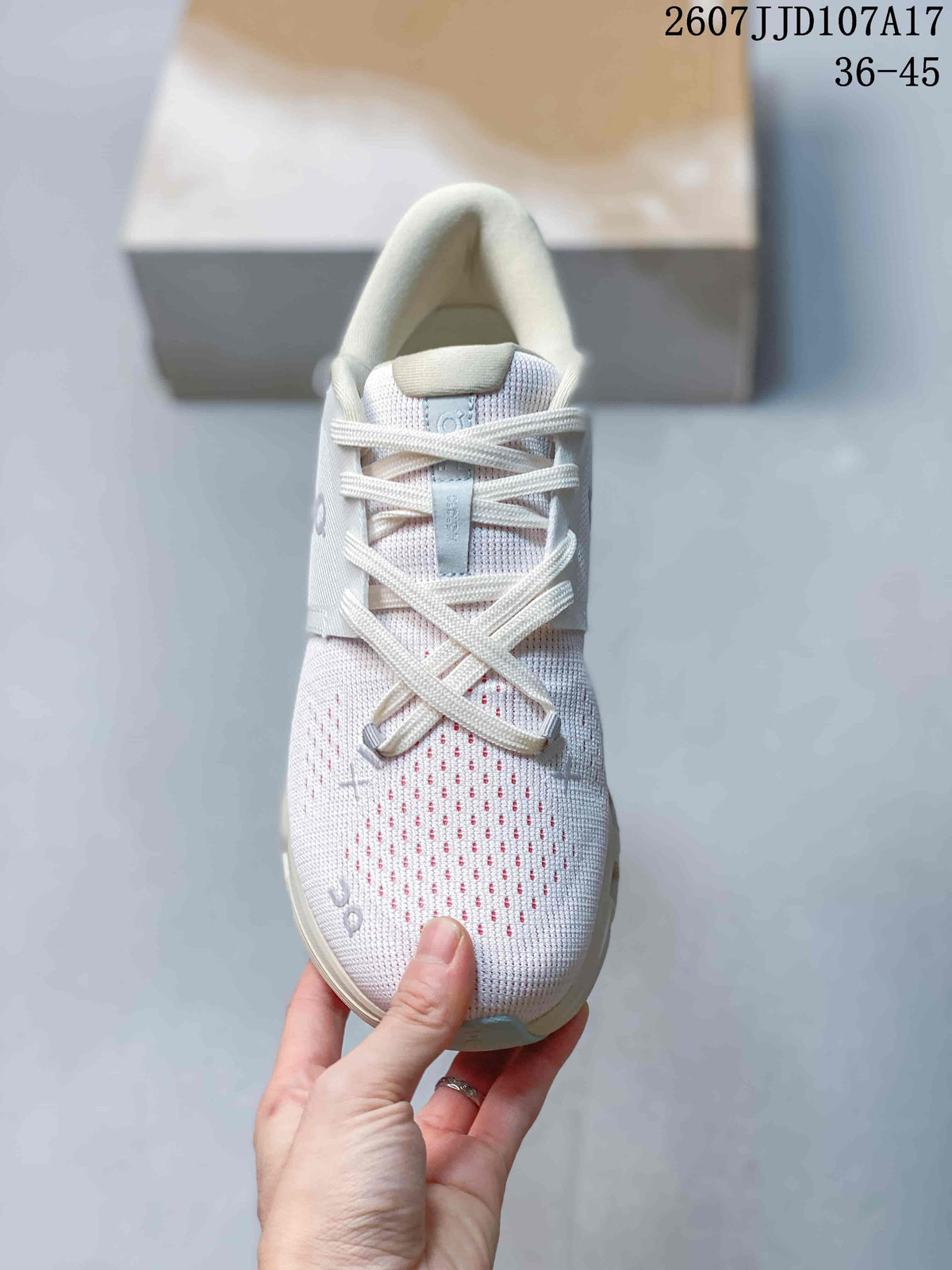 On Cloud X 4 AD Sneakers in White Light Blue Red - product image from the listing.